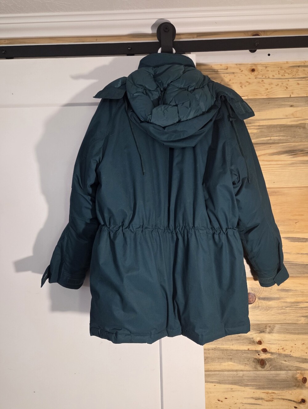 Vintage 90s Eddie Bauer Teal Polar Parka SNOWLINE Goose Down Parka Jacket Size L - Picture 3 of 11